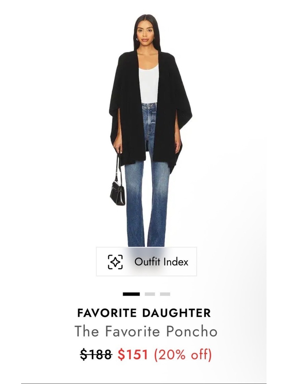 The favorite poncho in black by favorite daughter $188 from revolve tags on - Picture 3 of 5